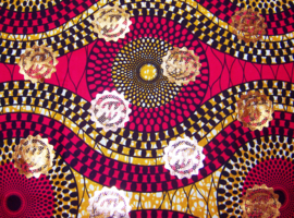 Afrikaans dashiki shirt SAFIA | african print met gouden opdruk