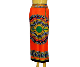 African Gypsy wikkelrok ORANJE | lange rok | maat M-XXXL