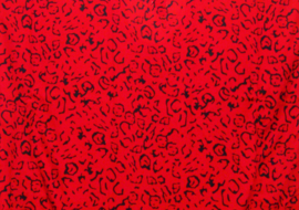 Sjaaltje LEOPARD RED | afrikaans haarbandje | polyester 103 x 20 cm