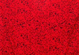 Sjaaltje LEOPARD RED | afrikaans haarbandje | polyester 103 x 20 cm