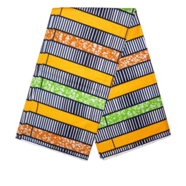 402 Afrikaanse stof | African Wax Print - soft cotton | prijs / yard
