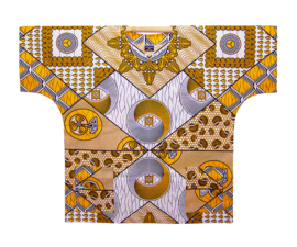 Afrikaans dashiki shirt ASHA | african print | unisex | maat 3XL