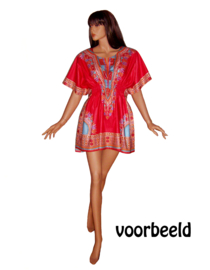 Afrikaanse dashiki jurk PINK | kaftanjurkje | Vlisco ANGELINA