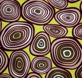 235 Afrikaanse stof | African Wax Print met gouden opdruk - premium cotton  | prijs / yard