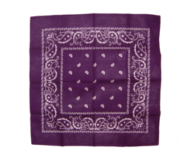 PAISLEY BANDANA donker-paars 55x55 cm hoofddoek / zakdoek