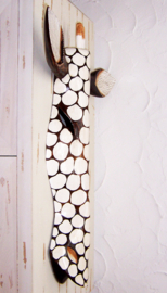 55 cm Set houten maskers ZEBRA + GIRAFFE - dierenmaskers | set #2