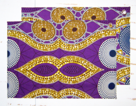 Afrikaanse PLACEMATS Jelani | set van 2 | african wax print  | 32,5 x 45 cm | 100% katoen Ankara stof