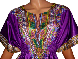 Afrikaanse dashiki jurk DARK PURPLE | kaftan | Vlisco ANGELINA