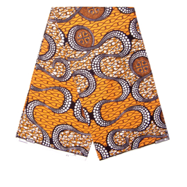 414 Afrikaanse stof | African Wax Print - soft cotton | prijs / yard