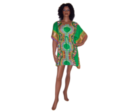 African Gypsy kaftan GROEN | korte kaftan / kimono M-XXXL