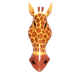 50 cm Houten GIRAFFE masker OLABISI - Afrikaans dierenmasker