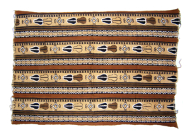 Bogolan mud cloth uit Mali - Afrikaanse modderdoek Bambara - cowry 110x160 cm
