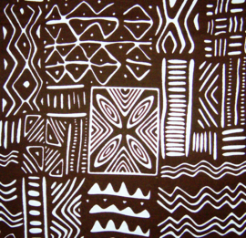 395 Afrikaanse stof | African Mud Cloth Print Mali - soft cotton | prijs / yard