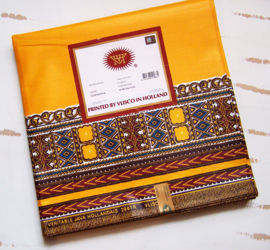 African dashiki set YELLOW GOLD | shirt + short | Vlisco ANGELINA | unisex maat L = 6-8 jaar