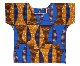 Dashiki set kleuter unisex JABARI | shirt + short | afrikaanse Wax Block print | maat L = 5-6 jaar