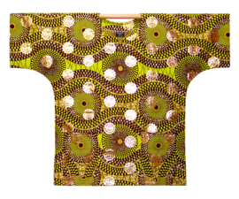 Afrikaans dashiki shirt RAZI | african print met gouden opdruk