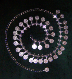 Tailleketting - heupketting zilverkleur | boho style | 105 cm