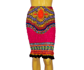 African Gypsy smock rok PINK | kan ook als topje | maat M-XL