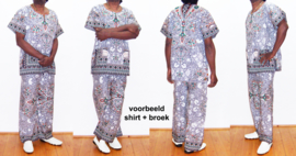 Afrikaanse dashiki broek WHITE | unisex pants | 3 maten