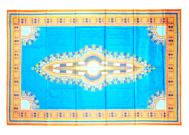 Dashiki stof TURQUOISE | ANGELINA Java Prints van VLISCO | 6 yards = 3 dashiki patronen