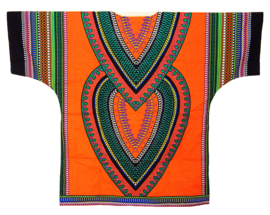 Afrikaans dashiki shirt HEART ORANJE | african print | unisex