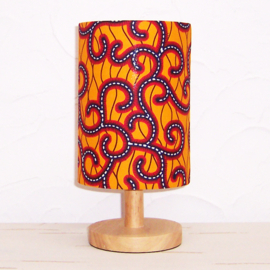 Afrikaans tafellampje ZEZI | schemerlampje | hout | 28 cm
