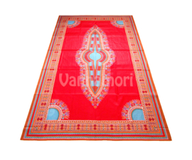 Dashiki stof CORAL RED | ANGELINA Java Prints van VLISCO 100% katoen coupon 180 x 120 cm