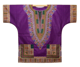 Afrikaans dashiki shirt  DARK PURPLE | Vlisco ANGELINA