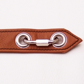 METALEN RINGEN OPEN 5 cm recht model met schroef (2 stuks) voor stoere herentassen