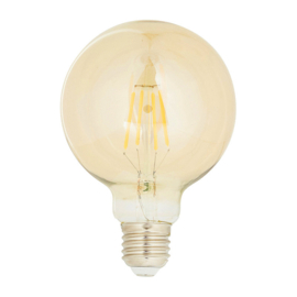 Retro HANGLAMP oranje + LED lamp | houten kralen & kurk | E27