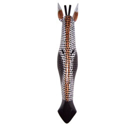 100 cm Houten GIRAFFE masker TEMIKA - Afrikaans dierenmasker