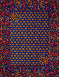171 Afrikaanse stof | African Wax Paisley Print - Polycotton / yard