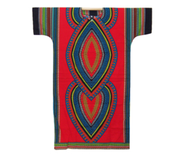 African dashiki SHIRT LANG heart rood | unisex kaftan