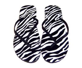 Flip flops ZEBRA print | exotische slippers | maat 37 en 38
