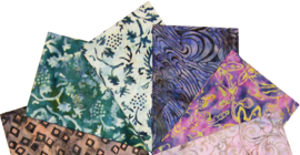 BATIK quiltstoffen | 10 Fat Quarters 100% katoen | batik mix #12