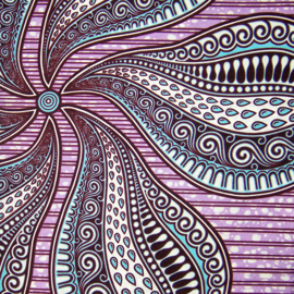 287 Afrikaanse stof | African Wax Print - premium cotton