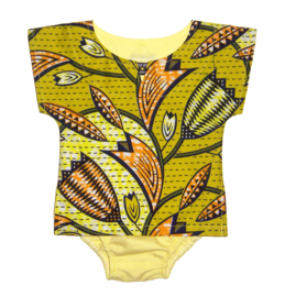 Dashiki set BABY BOY OLIVE | shirt + luierbroekje | Vlisco Super-Wax | maat 62/68 = 3-6 maanden