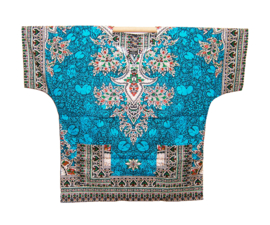 African dashiki shirt AQUA | etnische print | unisex