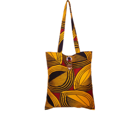 Afrikaanse schoudertas / shopper COCONUTS VLISCO met tashanger