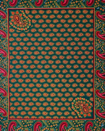170 Afrikaanse stof | African Wax Paisley Print - Polycotton | prijs / yard