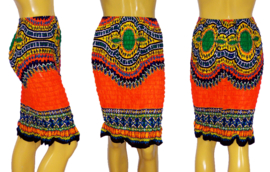 African Gypsy smock rok DONKERGEEL | kan ook als topje