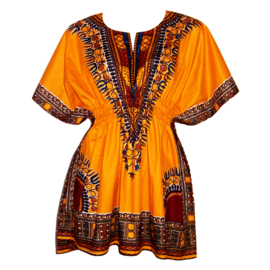 Afrikaanse dashiki jurk YELLOW GOLD | kaftan | Vlisco ANGELINA