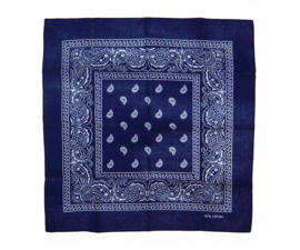 PAISLEY BANDANA donkerblauw 55x55 cm hoofddoek / zakdoek