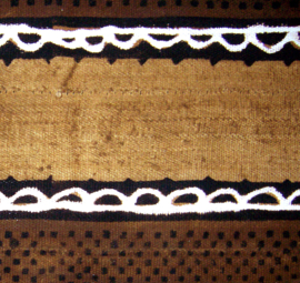 Bogolan mud cloth uit Mali - Afrikaanse modderdoek Bambara - pattern 110x160 cm
