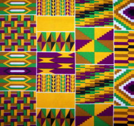 343 Afrikaanse stof | Kente Ghana - African Wax Print - Polycotton