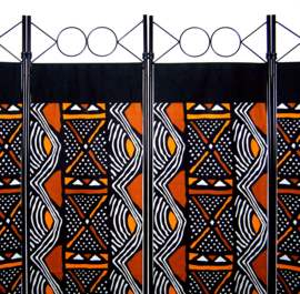 Afrikaans kamerscherm SIKI | African room divider | 4-delig, inklapbaar | 180 cm x 160 cm