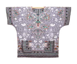 African dashiki shirt WHITE | etnische print | unisex