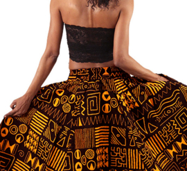Afrikaanse print maxi rok MUD CLOTH 100% katoen | maat M-3XL