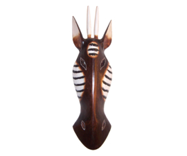 53 cm Houten ANTILOPE masker OKAFO - Afrikaans dierenmasker