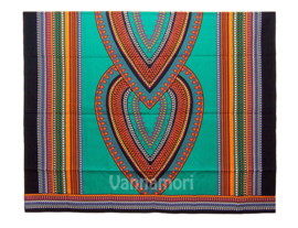 Dashiki stof HEART GROEN | african print | 100% katoen | coupon 180 x 110 cm